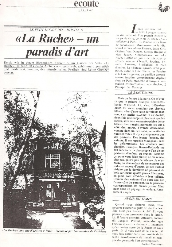 "La Ruche" - un paradis d’art.