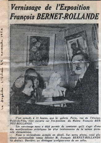 Vernissage de l’exposition François Bernet-Rollande